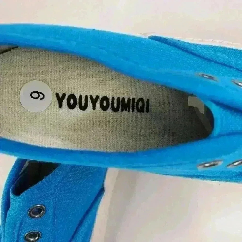 Hawkwell Boy's Casual Fashion Blue/White Slip On Canvas Sneakers Shoes 4/9/9.5 - Picture 8 of 8
